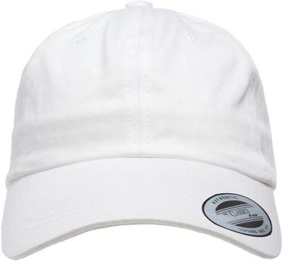 Am image of a Custom ATC Yupoong YP Classics Cotton Twill Dad Cap in White!