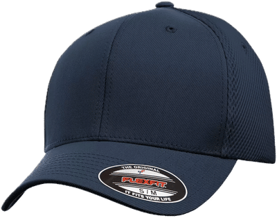 Am image of a Custom Flexfit Adult Ultrafibre and Airmesh Cap in Navy!