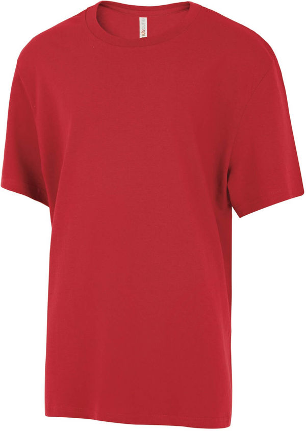 Am image of a Custom ATC Eurospun Ring Spun Youth Tee in True Red!
