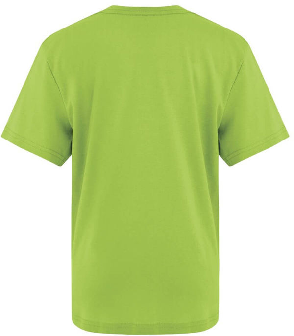 Am image of a Custom ATC Eurospun Ring Spun Youth Tee in Lime Shock!