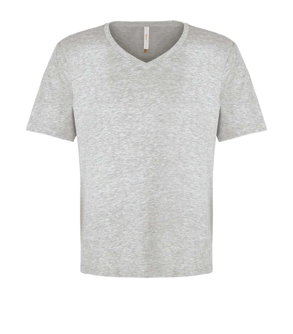 ATC Eurospun Ring Spun V Neck Tee in Athletic Grey