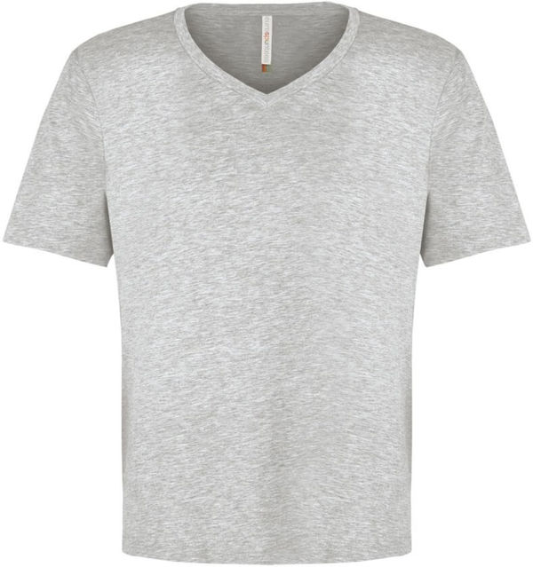 Am image of a Custom ATC Eurospun Ring Spun V Neck Tee in Athletic Grey!