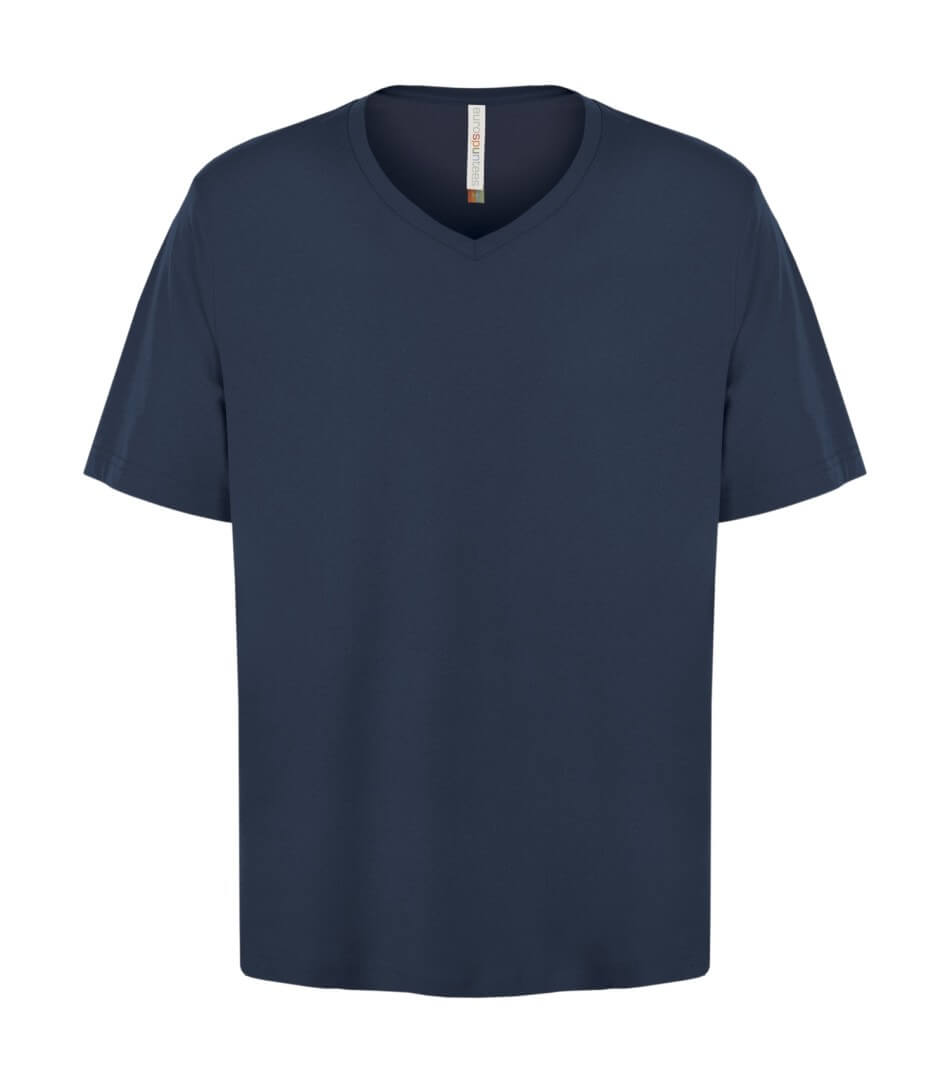 ATC Eurospun Ring Spun V Neck Tee in True Navy