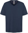 Am image of a Custom ATC Eurospun Ring Spun V Neck Tee in True Navy!