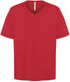 Am image of a Custom ATC Eurospun Ring Spun V Neck Tee in True Red!