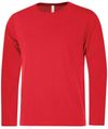 Am image of a Custom ATC Eurospun Ring spun Long Sleeve Tee in True Red!
