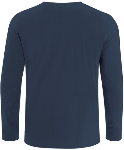 Am image of a Custom ATC Eurospun Ring spun Long Sleeve Tee in True Navy!