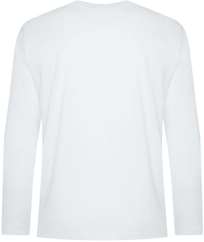 Am image of a Custom ATC Eurospun Ring spun Long Sleeve Tee in White!