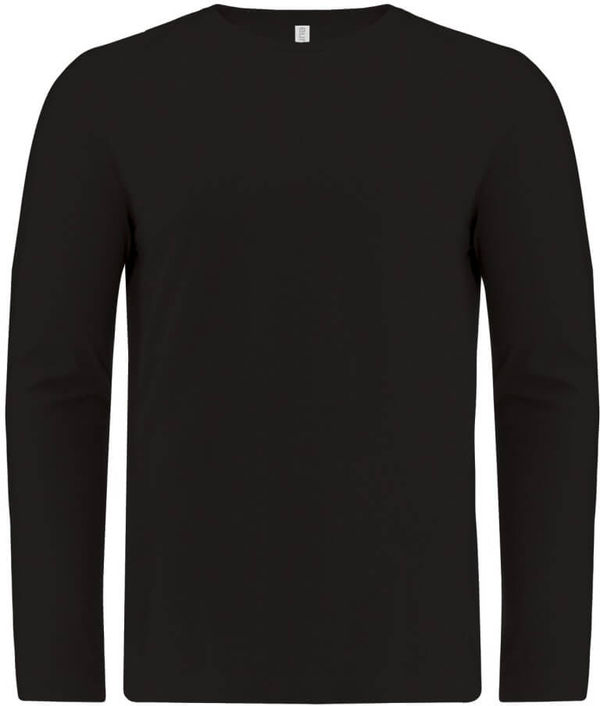 Am image of a Custom ATC Eurospun Ring spun Long Sleeve Tee in Black!