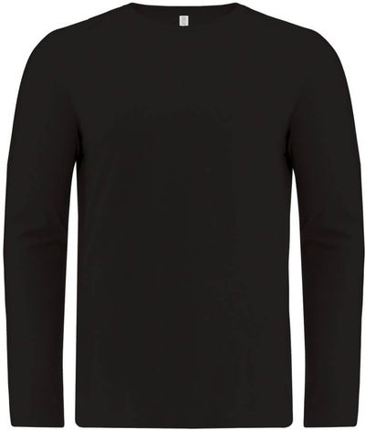 Am image of a Custom ATC Eurospun Ring spun Long Sleeve Tee in Black!