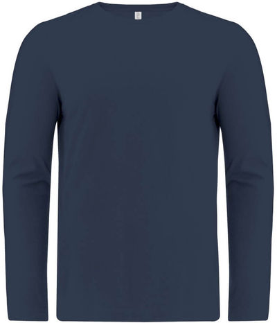Am image of a Custom ATC Eurospun Ring spun Long Sleeve Tee in True Navy!