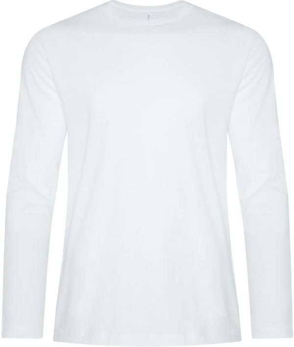 Am image of a Custom ATC Eurospun Ring spun Long Sleeve Tee in White!