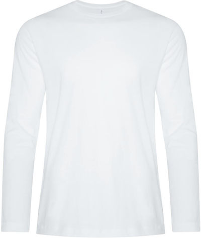 Am image of a Custom ATC Eurospun Ring spun Long Sleeve Tee in White!