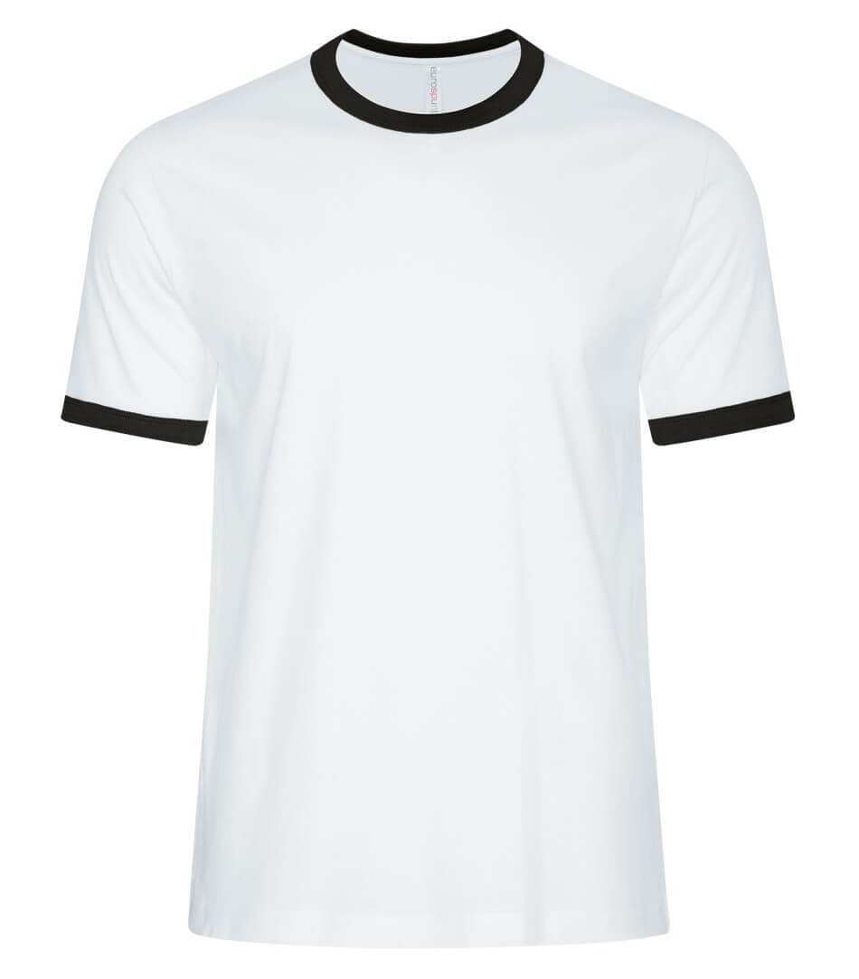 ATC Eurospun® Ringer Tee in White/Black