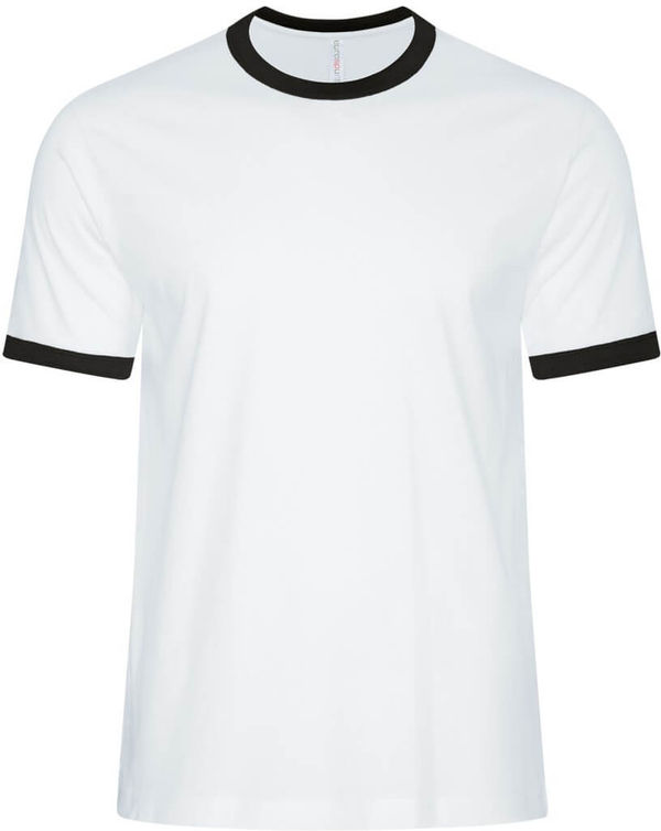 Am image of a Custom ATC Eurospun® Ringer Tee in White/Black!