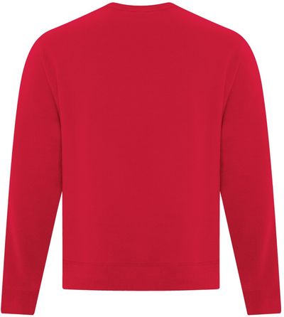 Am image of a Custom ATC Everyday Fleece Crewneck Sweatshirt in Red!