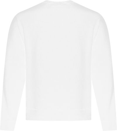 Am image of a Custom ATC Everyday Fleece Crewneck Sweatshirt in White!