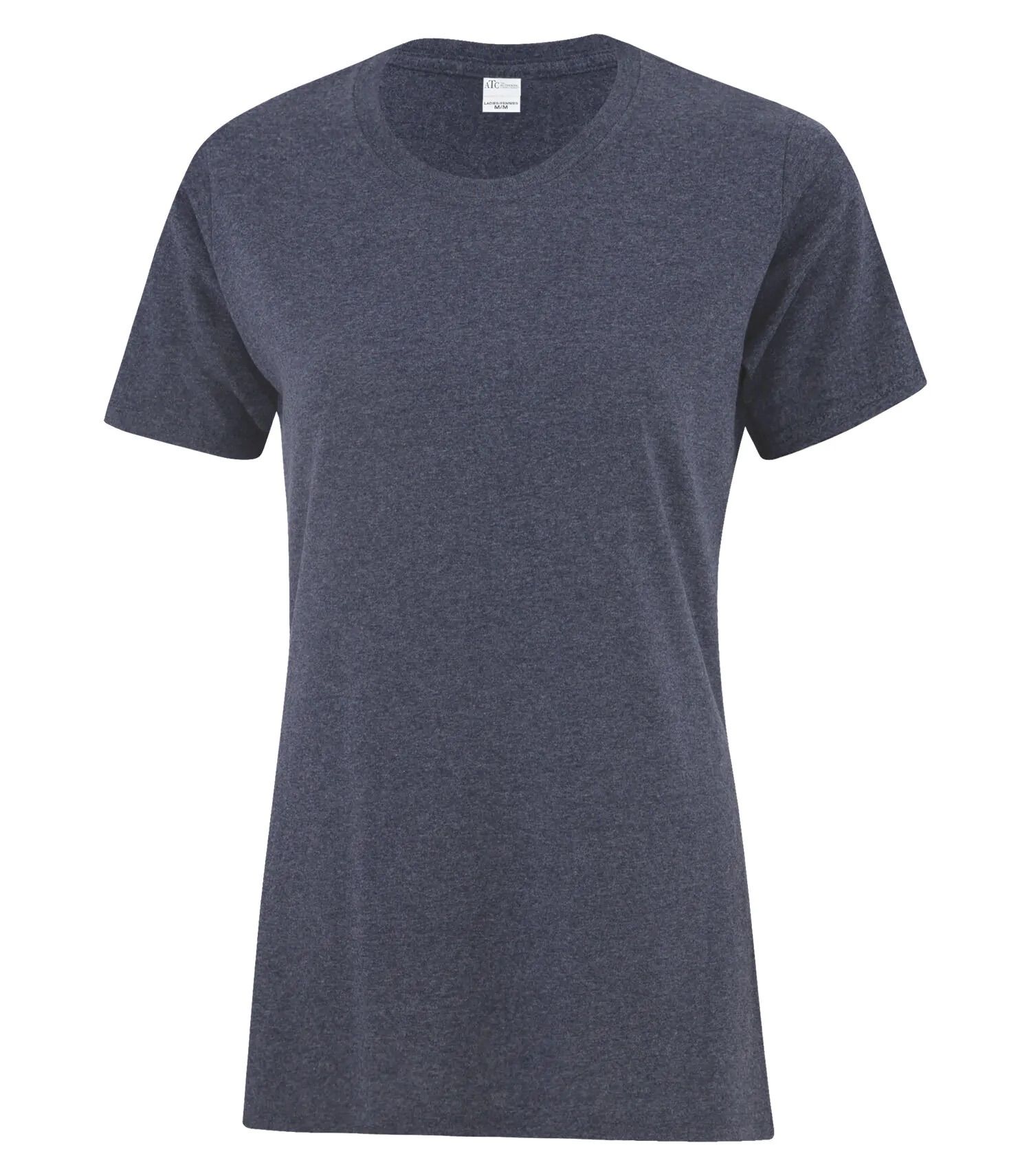 ATC Everyday Side Seam Ladies Tee in Heather Navy