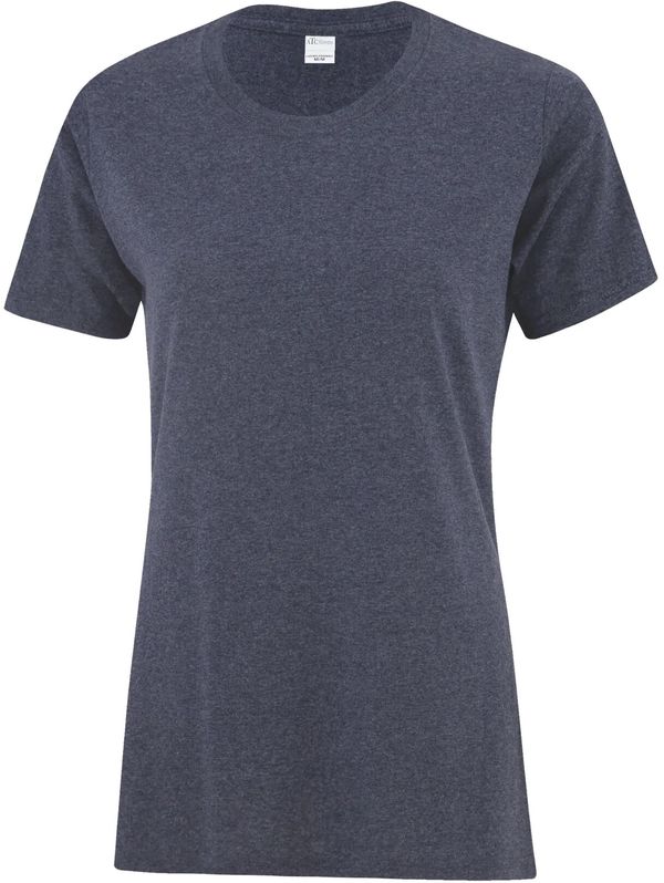 Am image of a Custom ATC Everyday Side Seam Ladies Tee in Heather Navy!
