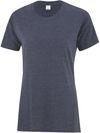 Am image of a Custom ATC Everyday Side Seam Ladies Tee in Heather Navy!