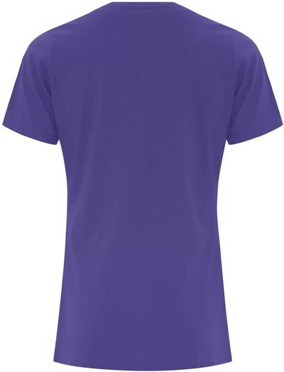 Am image of a Custom ATC Everyday Side Seam Ladies Tee in Purple!