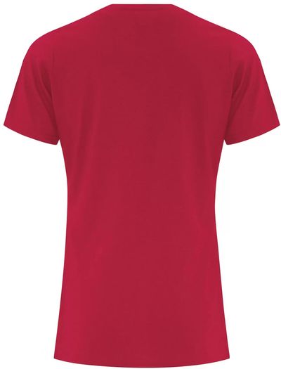 Am image of a Custom ATC Everyday Side Seam Ladies Tee in Red!