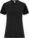 Am image of a Custom ATC Everyday Side Seam Ladies Tee in Black!