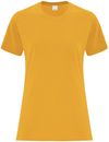Am image of a Custom ATC Everyday Side Seam Ladies Tee in Gold!