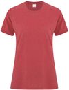 Am image of a Custom ATC Everyday Side Seam Ladies Tee in Heather Red!