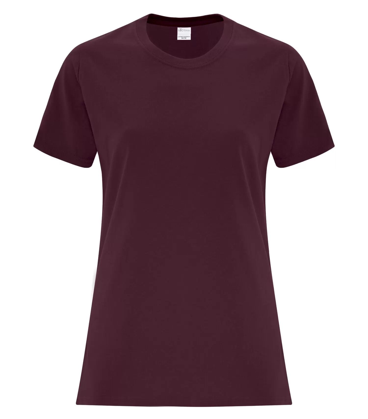 ATC Everyday Side Seam Ladies Tee in Maroon