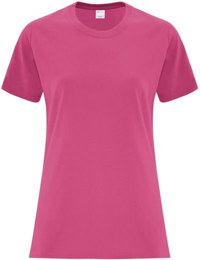 Am image of a Custom ATC Everyday Side Seam Ladies Tee in Sangria!