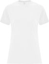 Am image of a Custom ATC Everyday Side Seam Ladies Tee in White!