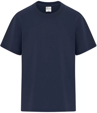 Am image of a Custom ATC Everyday Blend Side Seam Youth Tee in Navy!