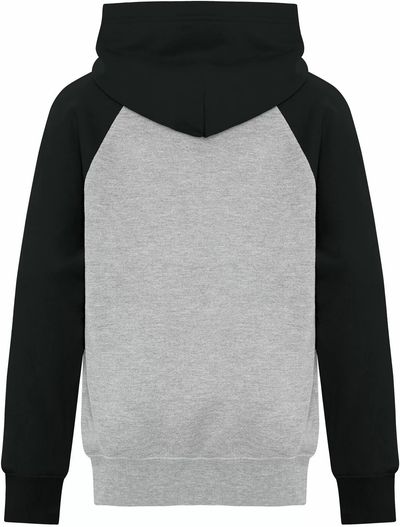 Am image of a Custom ATC Everyday Fleece Two Tone Hooded Sweatshirt in Athletic Heather/Black!