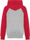 Am image of a Custom ATC Everyday Fleece Two Tone Hooded Sweatshirt in Athletic Heather/Red!