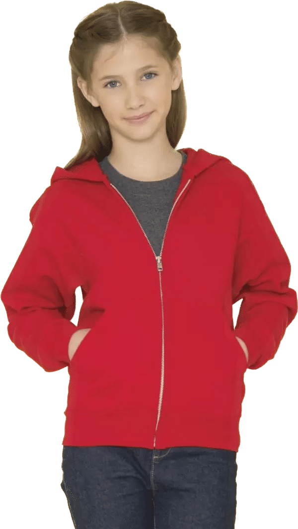 An image of a Custom ATC Everyday Youth Fleece Full Zip Hooded Sweatshirt!