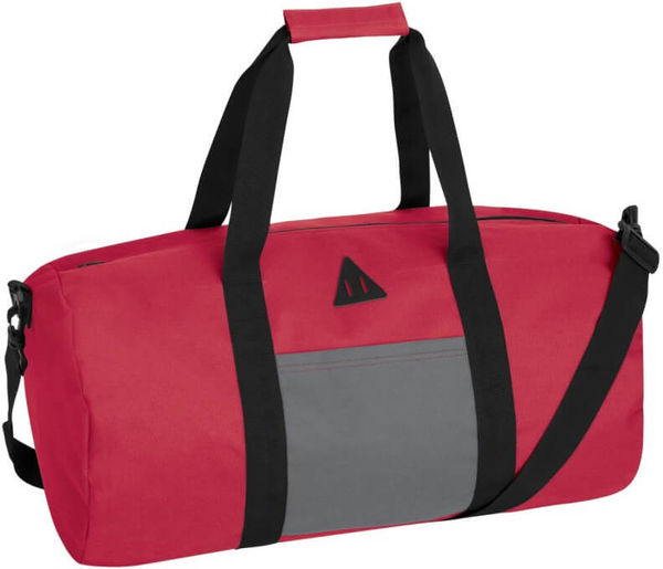 Am image of a Custom ATC Retro Barrel Duffel in Red!