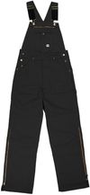 Am image of a Custom Berne Men's Slab Unlined Duck Bib Overall in Black!