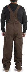 Am image of a Custom Berne Men's Short Length Acre Unlined Washed Bib Overall in Bark!