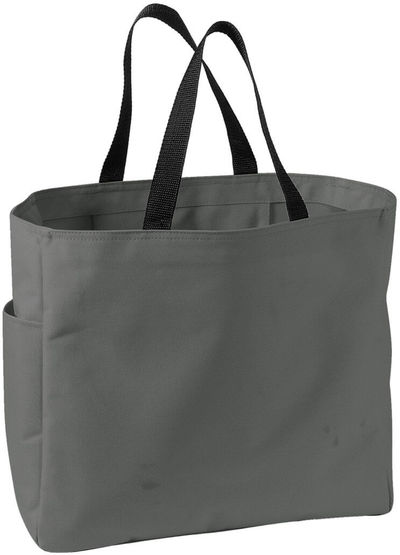 Am image of a Custom ATC Essential Tote in Charcoal!