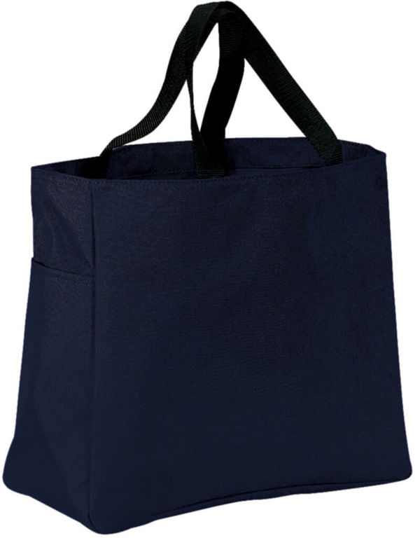 Am image of a Custom ATC Essential Tote in Navy!