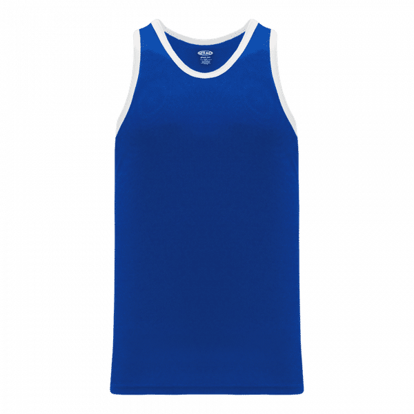 Am image of a Custom Athletic Knit Youth League Basketball Jerseys in Royal/White!