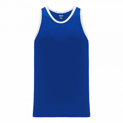 Am image of a Custom Athletic Knit Youth League Basketball Jerseys in Royal/White!