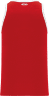 Am image of a Custom Athletic Knit League Basketball Jerseys in Red/White!
