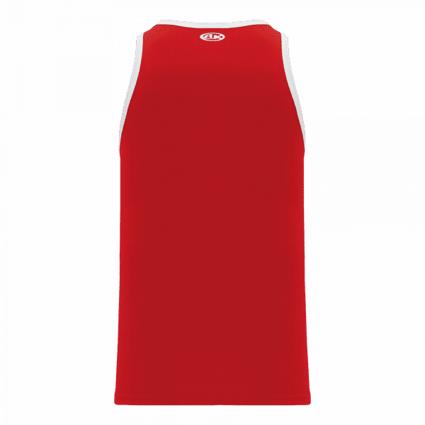 Am image of a Custom Athletic Knit Youth League Basketball Jerseys in Red/White!