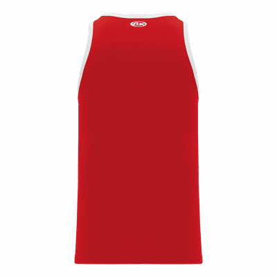 Am image of a Custom Athletic Knit Youth League Basketball Jerseys in Red/White!