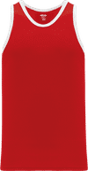 Am image of a Custom Athletic Knit League Basketball Jerseys in Red/White!