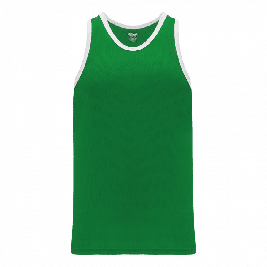 Athletic Knit Youth League Basketball Jerseys in Kelly/White