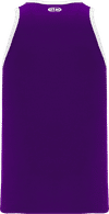 Am image of a Custom Athletic Knit League Basketball Jerseys in Purple/White!