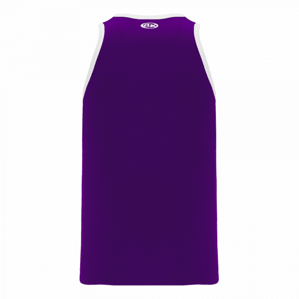 Am image of a Custom Athletic Knit Youth League Basketball Jerseys in Purple/White!